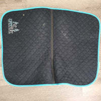 Quilt Jumper Saddle Pad, 'Twin Pines Equestrian' *vgc, clean, mnr hair, residue, rubs, stains, puckers, pills