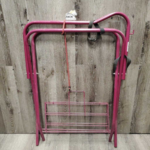 Metal Folding Saddle Stand, metal bottom rack, bungee cord *vgc, dirty, dusty