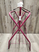 Metal Folding Saddle Stand, metal bottom rack, bungee cord *vgc, dirty, dusty
