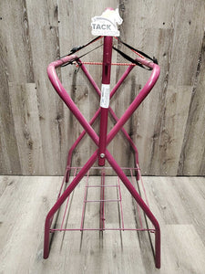 Metal Folding Saddle Stand, metal bottom rack, bungee cord *vgc, dirty, dusty