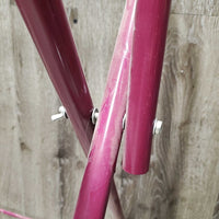 Metal Folding Saddle Stand, metal bottom rack, bungee cord *vgc, dirty, dusty