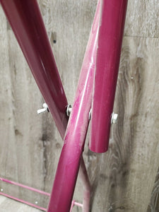 Metal Folding Saddle Stand, metal bottom rack, bungee cord *vgc, dirty, dusty