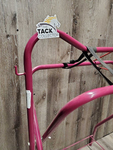 Metal Folding Saddle Stand, metal bottom rack, bungee cord *vgc, dirty, dusty