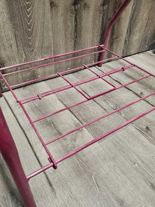 Metal Folding Saddle Stand, metal bottom rack, bungee cord *vgc, dirty, dusty