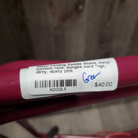 Metal Folding Saddle Stand, metal bottom rack, bungee cord *vgc, dirty, dusty