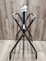 Metal Folding Saddle Stand, Folding Bottom Rack, bungee cord *vgc, dirty, dusty
