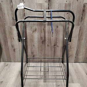 Metal Folding Saddle Stand, Folding Bottom Rack, bungee cord *vgc, dirty, dusty
