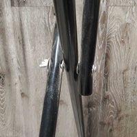 Metal Folding Saddle Stand, Folding Bottom Rack, bungee cord *vgc, dirty, dusty
