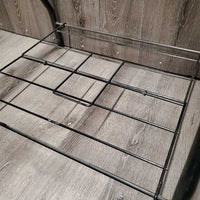 Metal Folding Saddle Stand, Folding Bottom Rack, bungee cord *vgc, dirty, dusty

