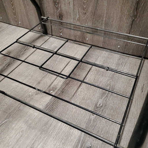 Metal Folding Saddle Stand, Folding Bottom Rack, bungee cord *vgc, dirty, dusty