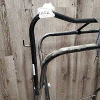 Metal Folding Saddle Stand, Folding Bottom Rack, bungee cord *vgc, dirty, dusty
