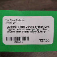 Med Curved French Link Eggbut, center lozenge *gc, clean, scuffs, mnr stains
