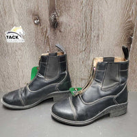 Paddock Boots, Zips *gc, dirty, dusty, v.torn tongues
