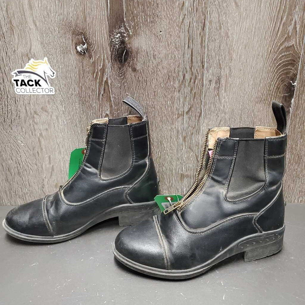 Paddock Boots, Zips *gc, dirty, dusty, v.torn tongues