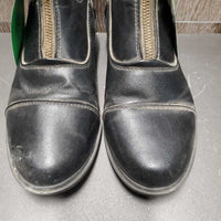 Paddock Boots, Zips *gc, dirty, dusty, v.torn tongues
