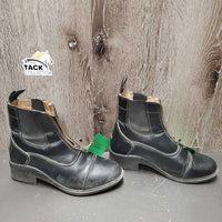 Paddock Boots, Zips *gc, dirty, dusty, v.torn tongues
