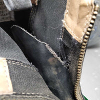 Paddock Boots, Zips *gc, dirty, dusty, v.torn tongues
