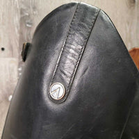 Pr Field Boots, zips *fair, UNDONE/Holey Calves, Stuck L Zip, dirty, rubs, faded
