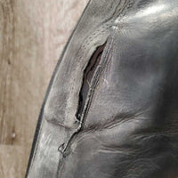 Pr Field Boots, zips *fair, UNDONE/Holey Calves, Stuck L Zip, dirty, rubs, faded
