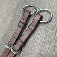 Leather & Elastic Breastplate, Running Martingale Attach, snaps *gc, clean, stains, xholes, rubs, faded
