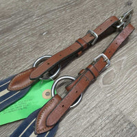 Leather & Elastic Breastplate, Running Martingale Attach, snaps *gc, clean, stains, xholes, rubs, faded
