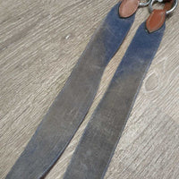 Leather & Elastic Breastplate, Running Martingale Attach, snaps *gc, clean, stains, xholes, rubs, faded
