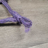 Narrow Round Hollow Nylon Rope Halter *gc/fair, dirty, broken strings, frays, stains, faded, snags
