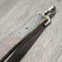 Stamped Double Leather Breastcollar *gc/fair, dirty, film, v.dry, v.stiff, cracking, xhole
