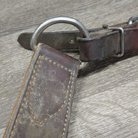 Stamped Double Leather Breastcollar *gc/fair, dirty, film, v.dry, v.stiff, cracking, xhole
