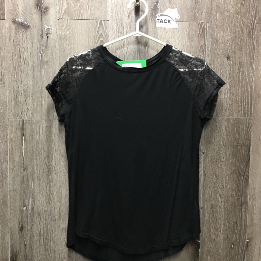 SS T Shirt, Lace Shoulders *xc, mnr hair