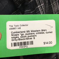 SS Western Shirt, Snaps *gc, puckers, crinkles, curled edges, seam puckers