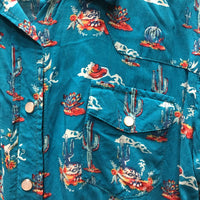 LS Light Western Shirt, snaps *gc, puckers crinkles