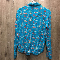 LS Light Western Shirt, snaps *gc, puckers crinkles