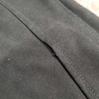 Hvy Cotton EuroSeat Breeches *gc, undone seam stitching, peeled stickies, mnr linty, hair, curled inner waist, pilly edges
