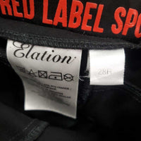 Hvy Cotton EuroSeat Breeches *gc, undone seam stitching, peeled stickies, mnr linty, hair, curled inner waist, pilly edges
