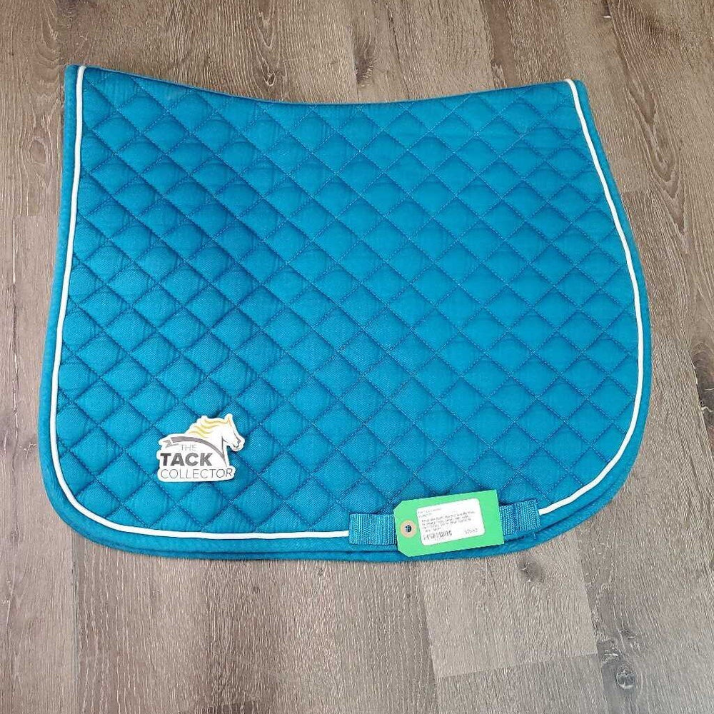 Quilt Jumper Saddle Pad, 1x piping *vgc, clean, pills, rubs, mnr faded, stains
