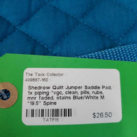 Quilt Jumper Saddle Pad, 1x piping *vgc, clean, pills, rubs, mnr faded, stains
