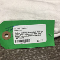 Memory Foam Half Pad *gc, older, pilly, stains, mnr hair, rubs, dingy, puckers, creased
