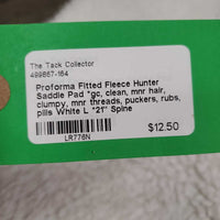 Fitted Fleece Hunter Saddle Pad *gc, clean, mnr hair, clumpy, mnr threads, puckers, rubs, pills
