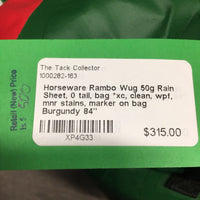 50g Rain Sheet, 0 tail, bag *xc, clean, wpf, mnr stains, marker on bag