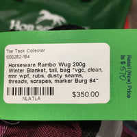 200g Winter Blanket, tail, bag *vgc, clean, mnr wpf, rubs, dusty seams, threads, scrapes, marker
