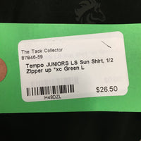 JUNIORS LS Sun Shirt, 1/2 Zipper up *xc
