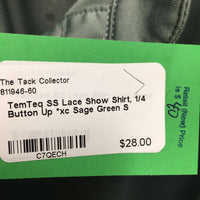 SS Lace Show Shirt, 1/4 Button Up *xc/like new
