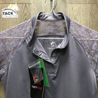 SS Lace Show Shirt, 1/4 Button Up, tag *new
