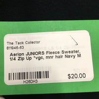 JUNIORS Fleece Sweater, 1/4 Zip Up *vgc, mnr hair
