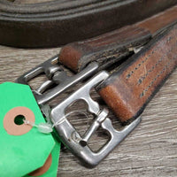 Pr Soft Stirrup Leathers *gc/fair, dirt, dents, scrapes, rubs, UNDONE stitching, older, xholes, gunk, stains
