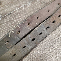 Pr Soft Stirrup Leathers *gc/fair, dirt, dents, scrapes, rubs, UNDONE stitching, older, xholes, gunk, stains
