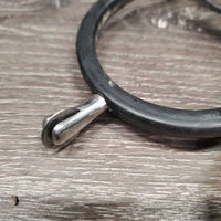 Pr Smooth Rowel Spurs, rubber guards, lthr straps *vgc/gc, mnr dirt, scuffs
