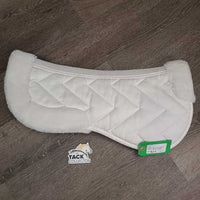 Fleece Lined Mesh Spine Half Pad *vgc, mnr dirt/stains?, clumpy, v. mnr hair
