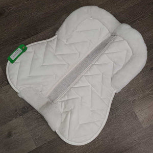 Fleece Lined Mesh Spine Half Pad *vgc, mnr dirt/stains?, clumpy, v. mnr hair